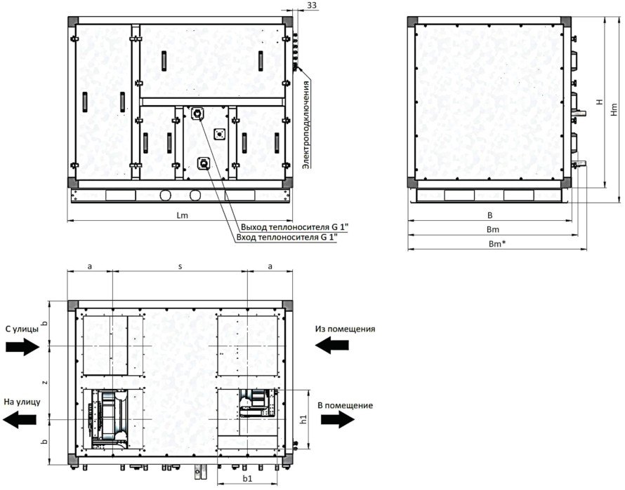Приточно-вытяжная установка с роторным рекуператором RWN-RR-2700(50c)-ЕС-W-Classic(N)