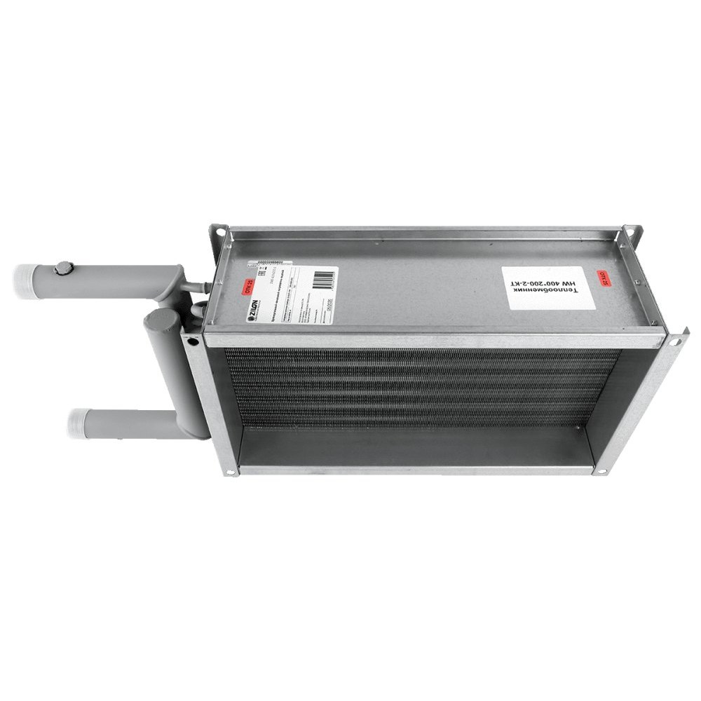Водяной нагреватель для прямоугольных каналов ZILON ZWS 600x350-2
