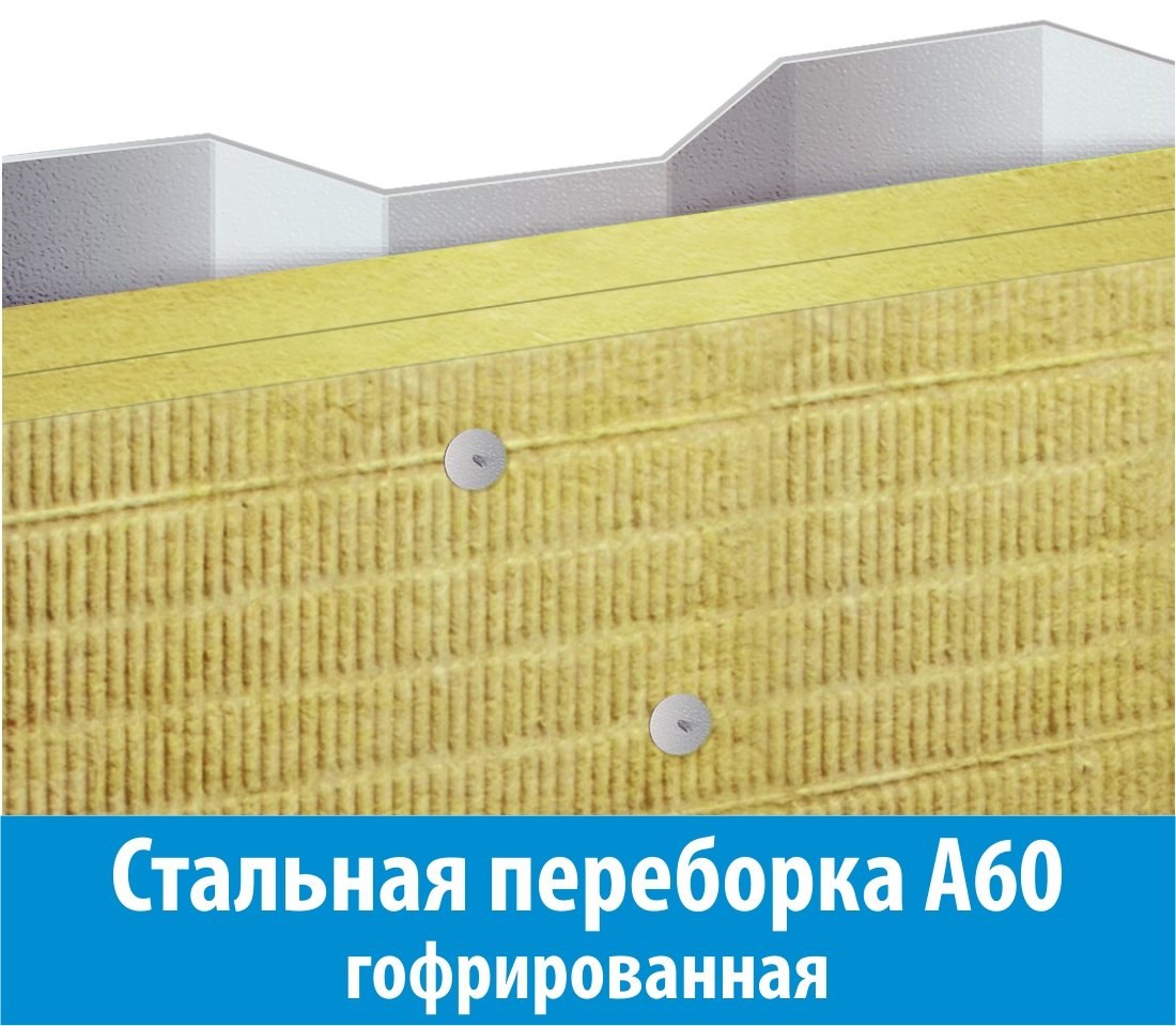 Стальная гофрированная переборка А60 ТИЗОЛ